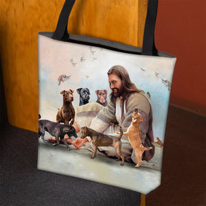 Jesus Surrounded By Patterdales Tote Bag