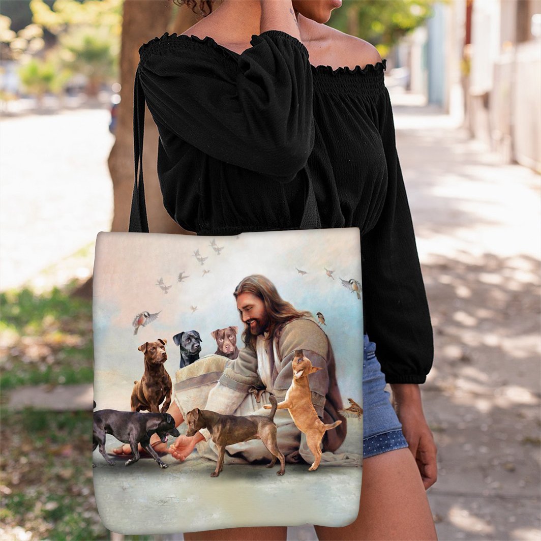 Jesus Surrounded By Patterdales Tote Bag