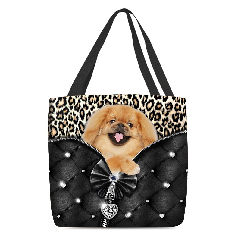 2022 New Release Pekingese All Over Printed Tote Bag
