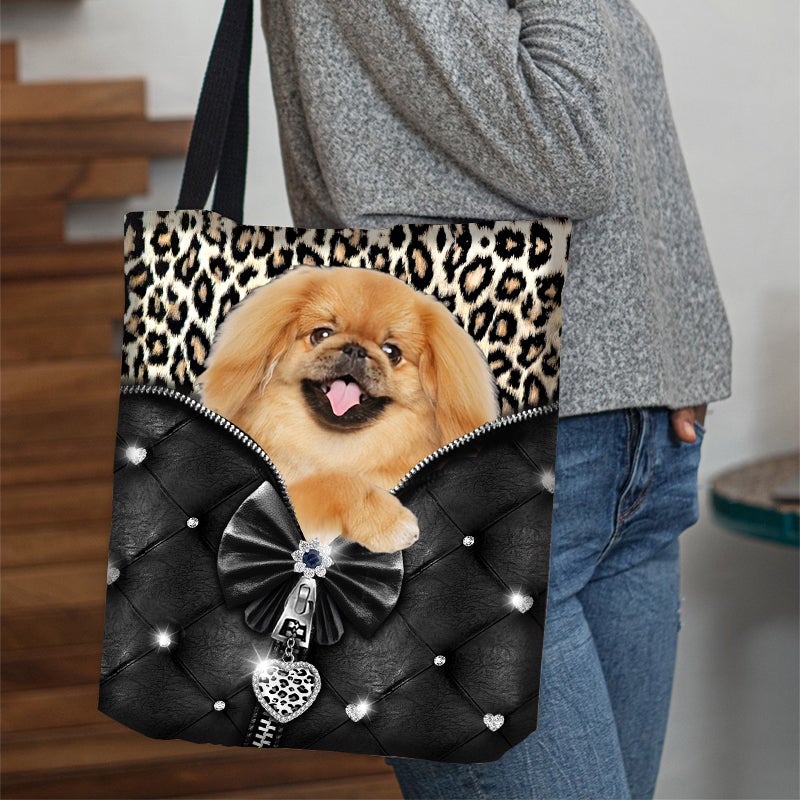 2022 New Release Pekingese All Over Printed Tote Bag