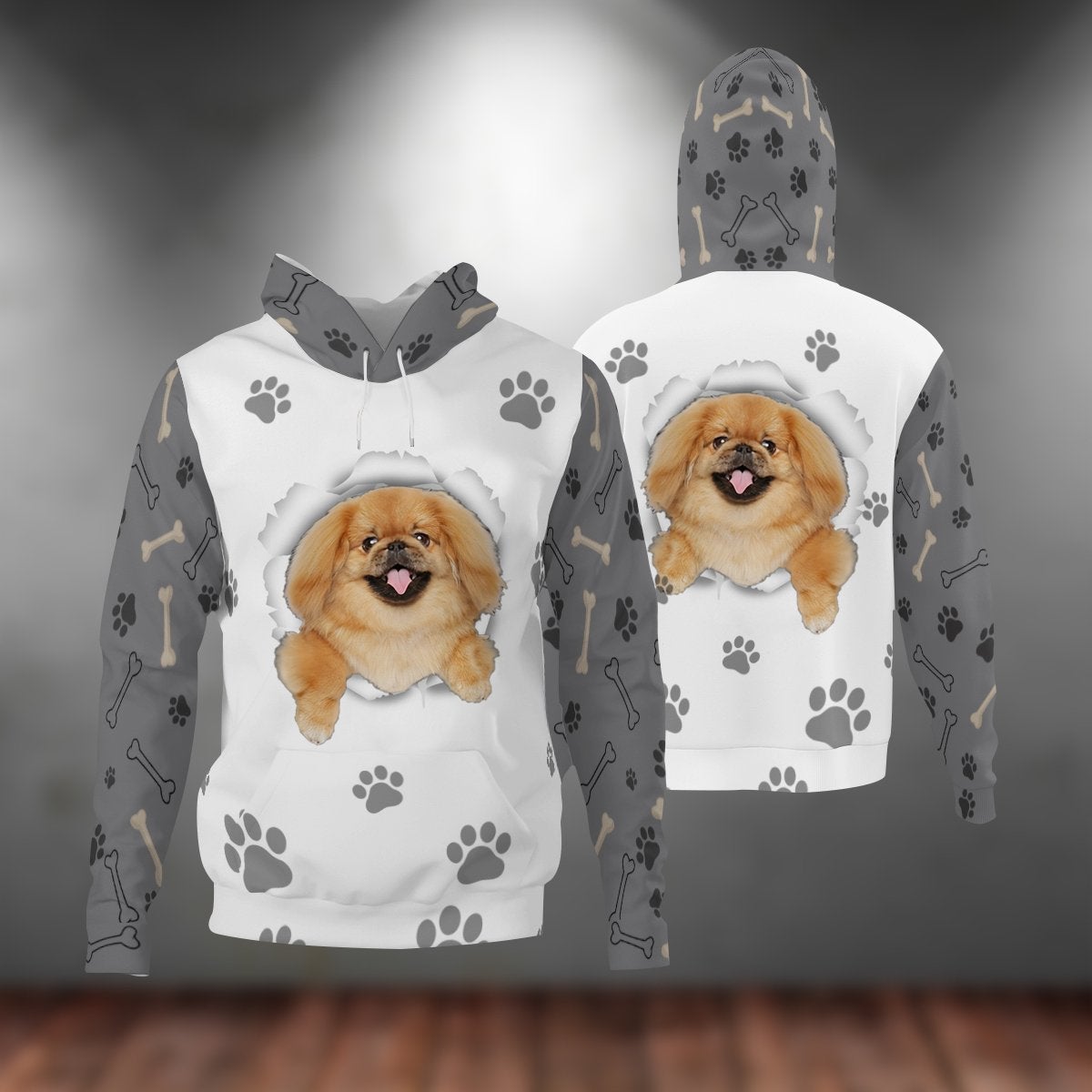 Pekingese-Paw Dog Unisex Hoodie