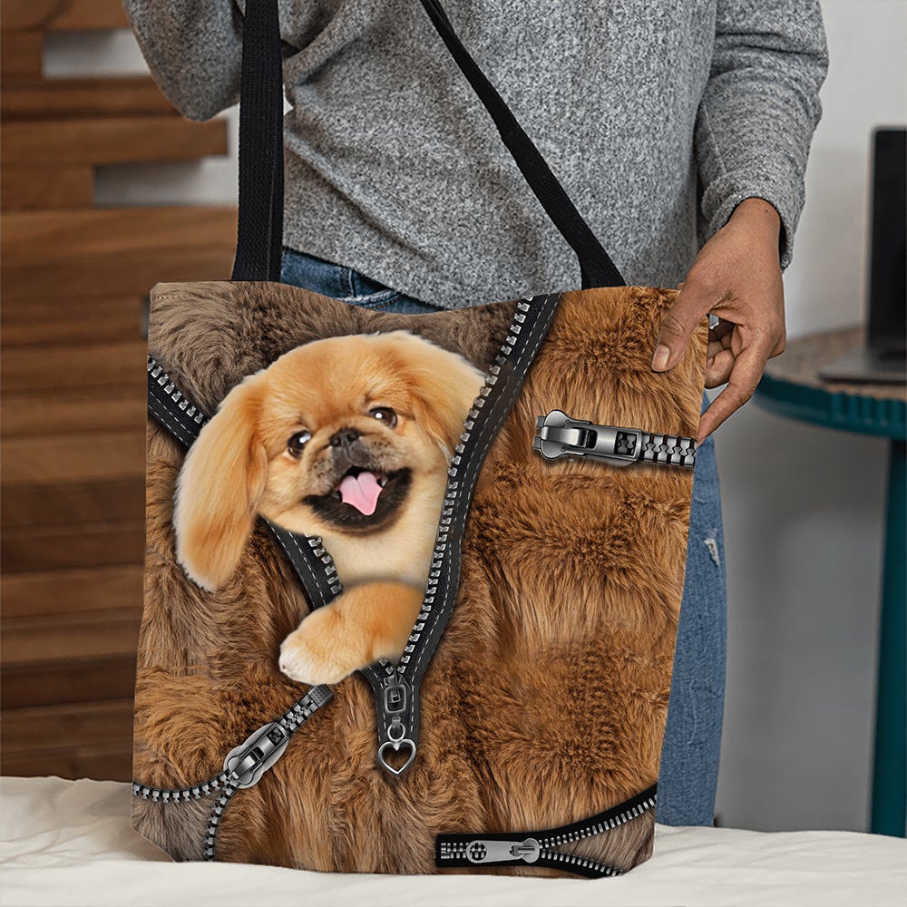 Pekingese All Over Printed Tote Bag