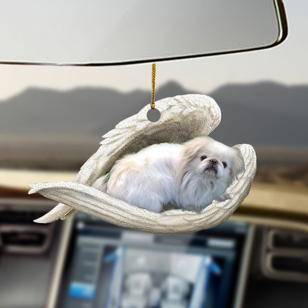 Pekingese Sleeping Angel Ornament Sleeping Angel Car Hanging Ornament