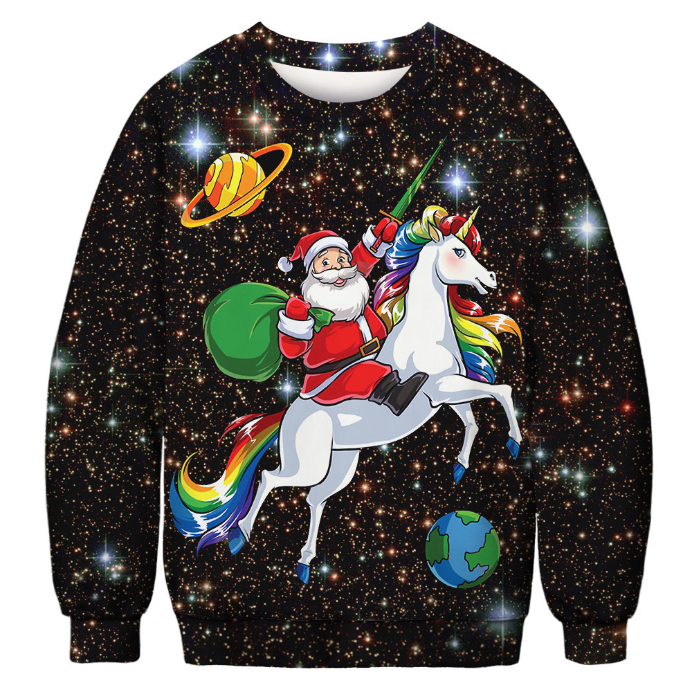 Multi-color Merry Christmas Snow Funny Sweatshirt 07