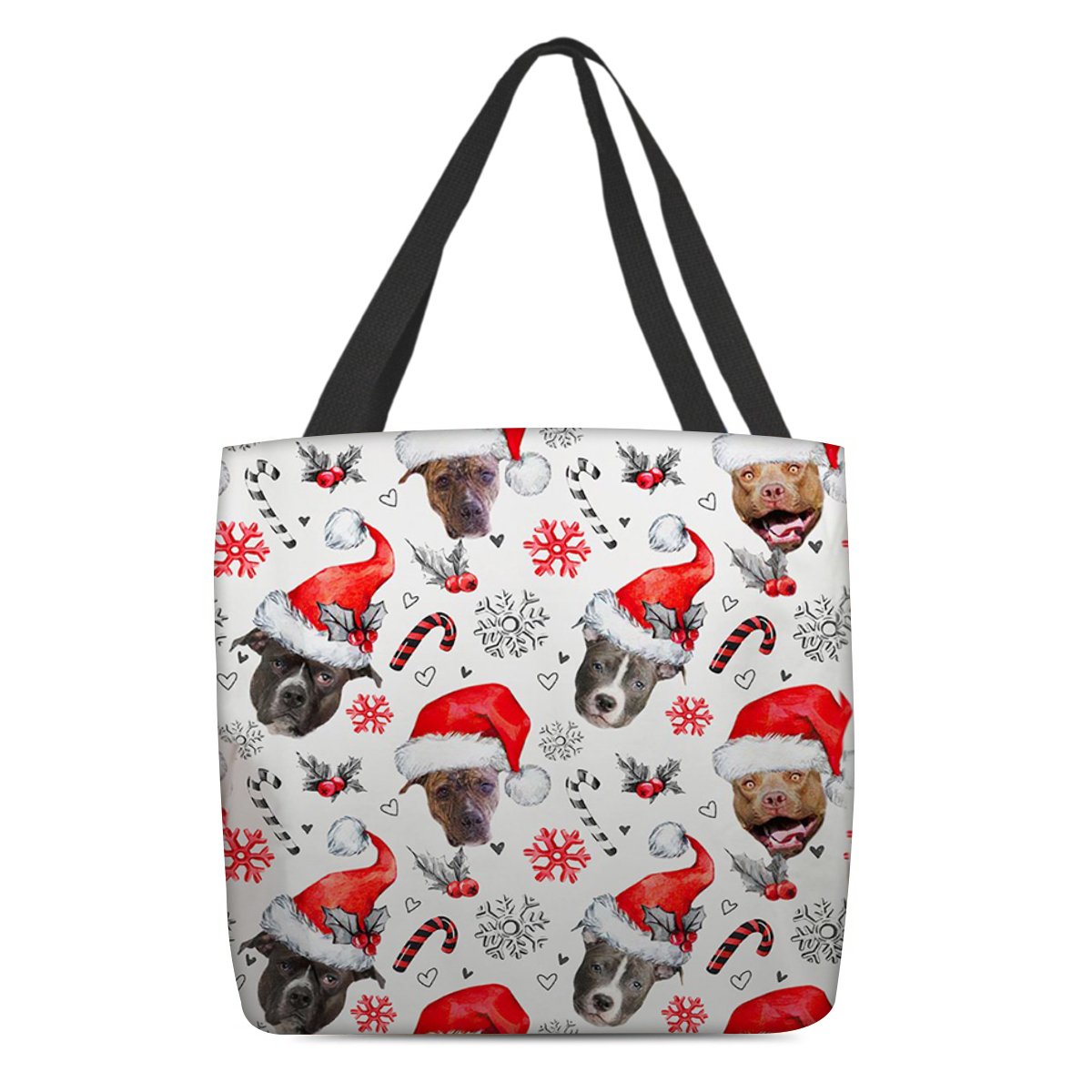 Pit Bull Merry Christmas Tote Bag