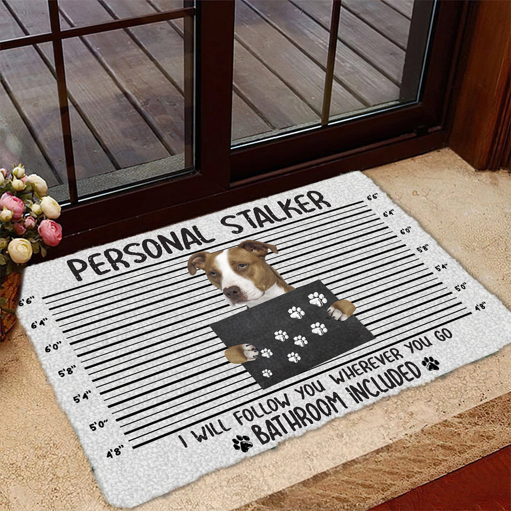 Pit Bull Personal Stalker Doormat