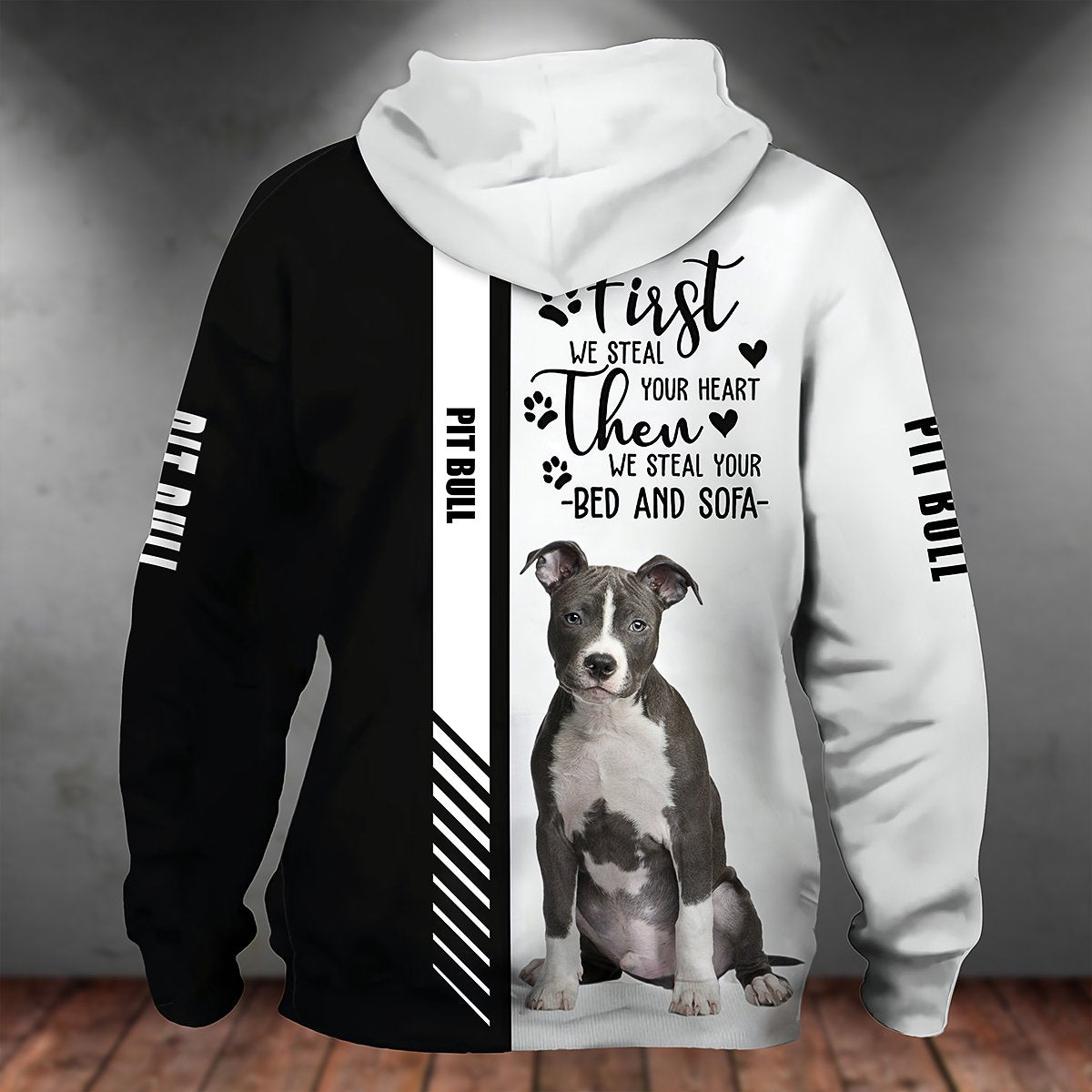 Pit Bull-First We Steal Your Heart Unisex Hoodie