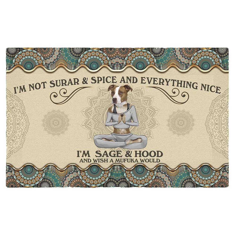 Wish A Mufuka Would-Pit Bull Doormat