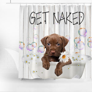Pitbull 2 Get Naked Daisy Shower Curtain