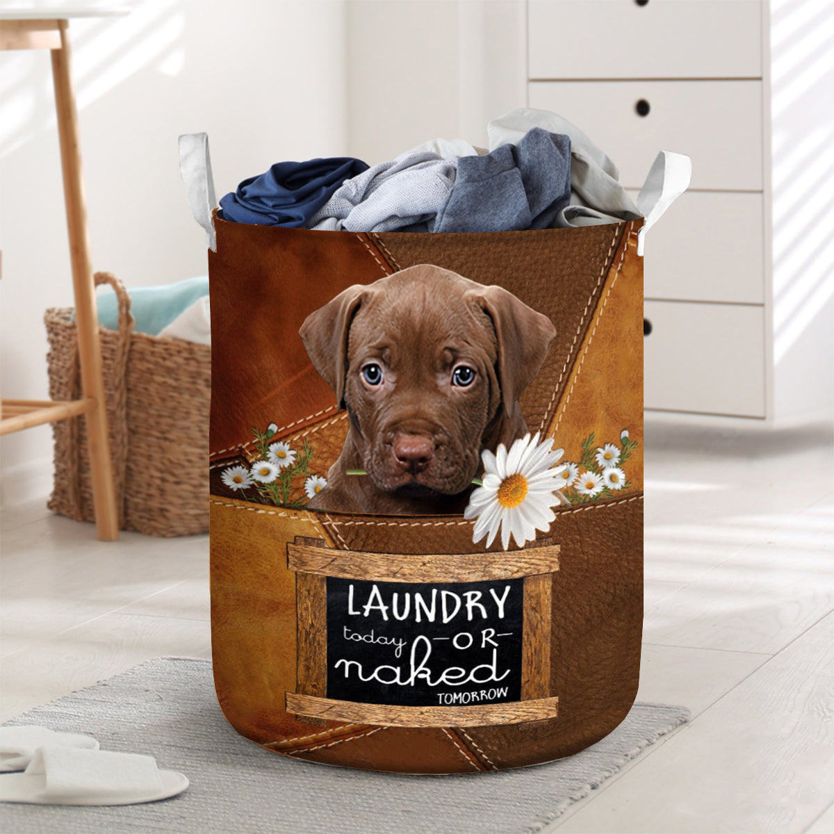 Pitbull 2 Laundry Today Or Naked Tomorrow Laundry Basket