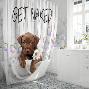 Pitbull 2 Get Naked Daisy Shower Curtain