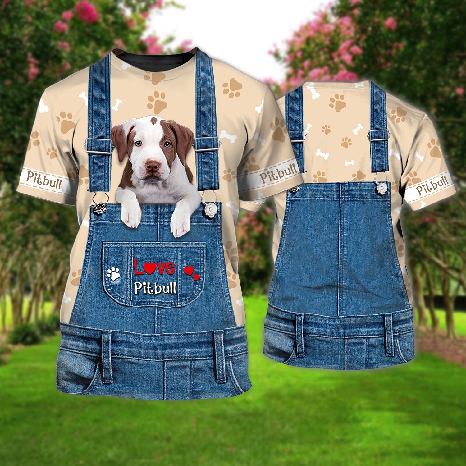 Love Pitbull 2 Cute Unisex T-shirt