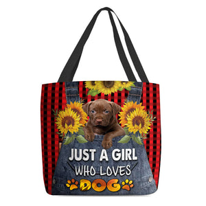 Pitbull -Just A Girl Who Loves Dog Tote Bag