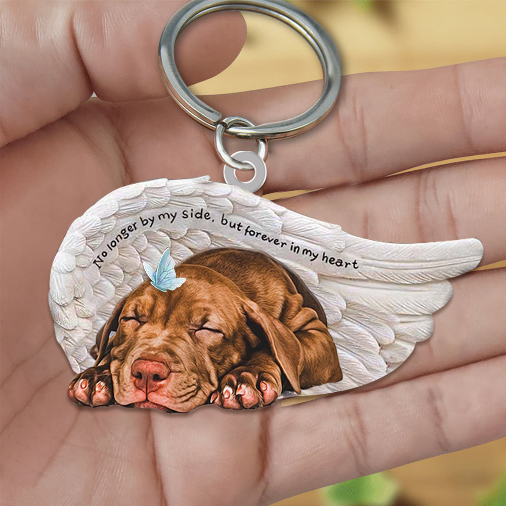 Pitbull Sleeping Angel - Forever In My Heart Acrylic Keychain