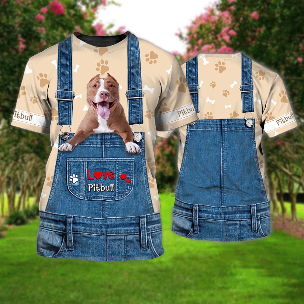 Love Pitbull Cute Unisex T-shirt