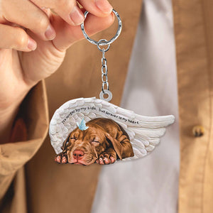 Pitbull Sleeping Angel - Forever In My Heart Acrylic Keychain