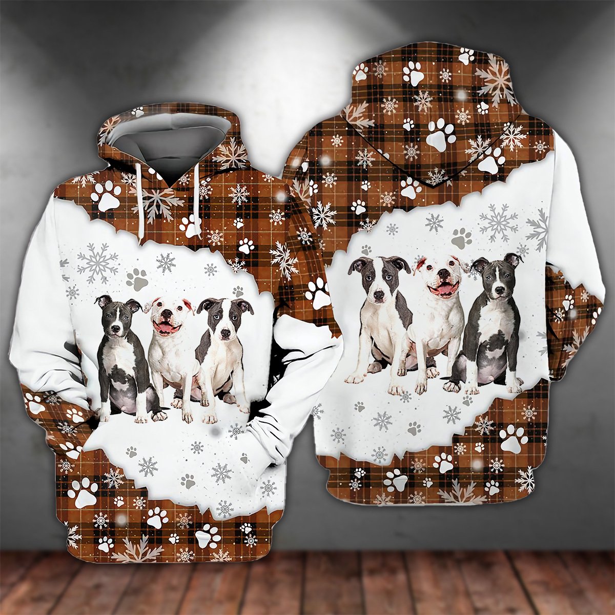 Pitbull Happy Holiday Unisex Hoodie