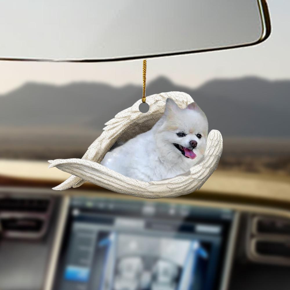 Pomeranian02 Sleeping Angel Ornament Sleeping Angel Car Hanging Ornament