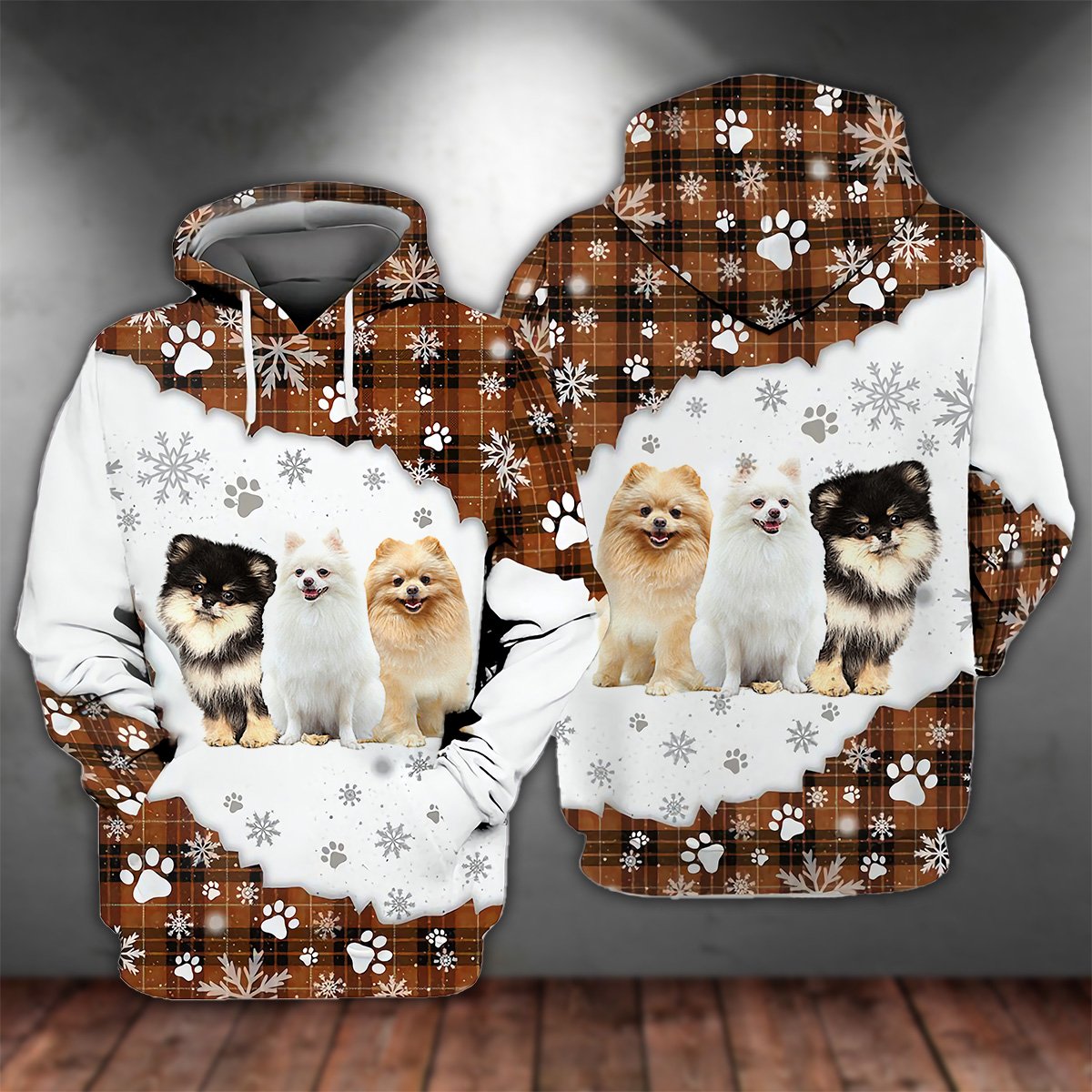 Pomeranian Happy Holiday Unisex Hoodie