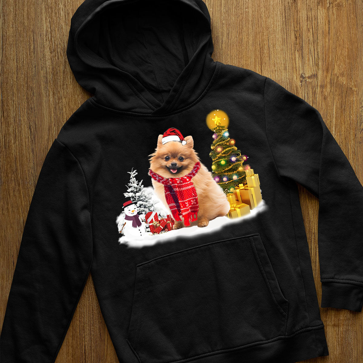 Unisex Merry Christmas Pomeranian Hoodie