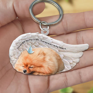 Pomeranian Sleeping Angel - Forever In My Heart Acrylic Keychain
