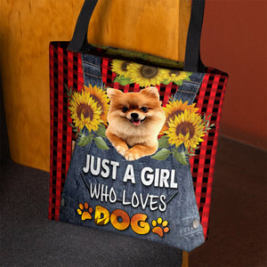 Pomeranian-Just A Girl Who Loves Dog Tote Bag