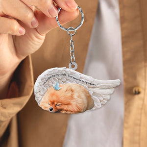 Pomeranian Sleeping Angel - Forever In My Heart Acrylic Keychain