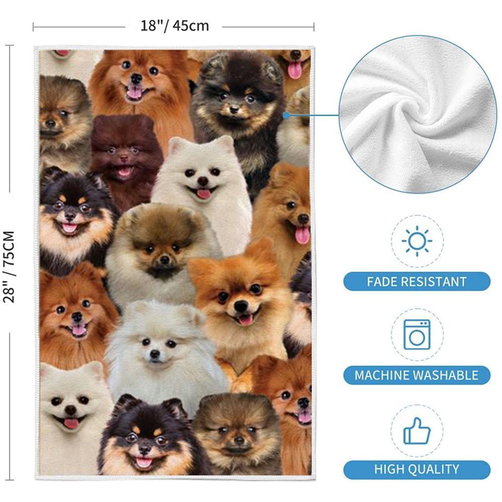 A Bunch Of Pomeranians Kitchen Towel