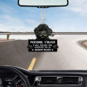 Poodle Personal Stalker Car Hanging Ornament