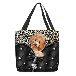 2022 New Release Poodle All Over Printed Tote Bag