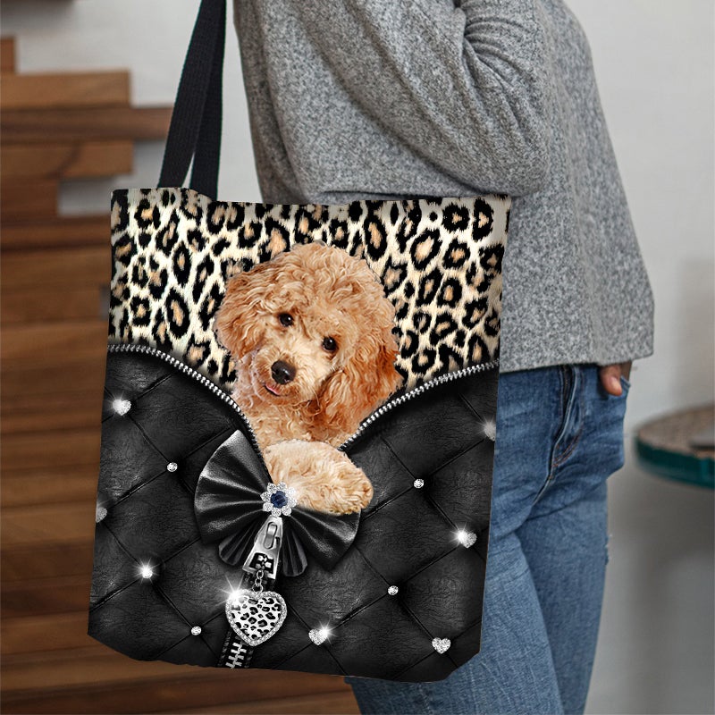 2022 New Release Poodle All Over Printed Tote Bag