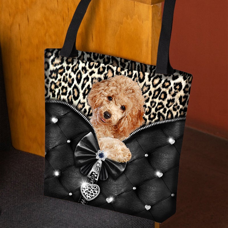 2022 New Release Poodle All Over Printed Tote Bag