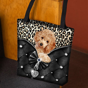 2022 New Release Poodle All Over Printed Tote Bag