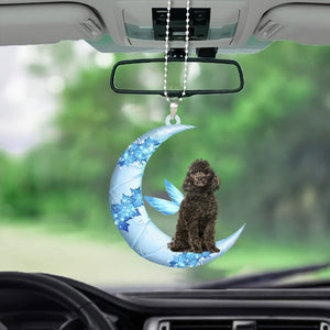 Poodle 02 Angel From The Moon Car Hanging Ornament