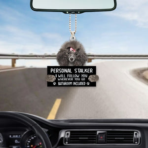 Poodle04Personal Stalker Car Hanging Ornament