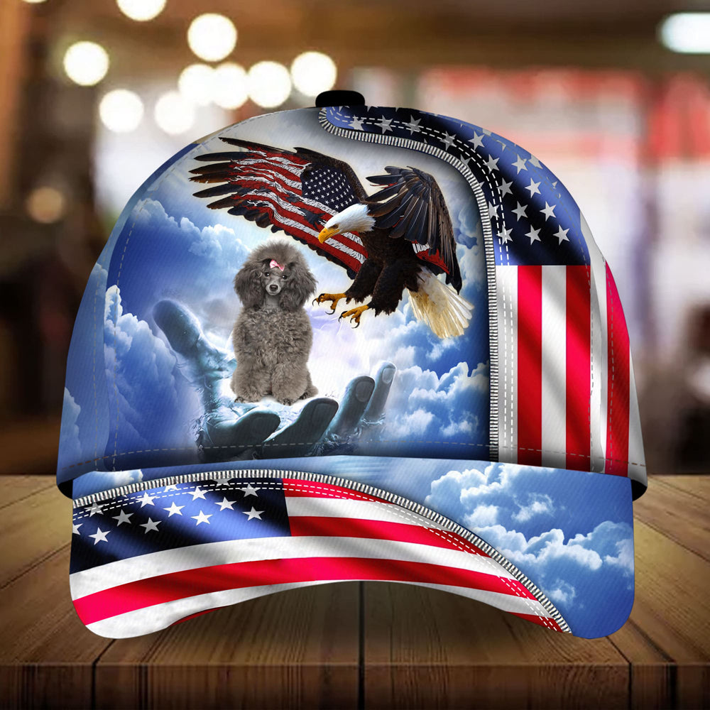 Poodle03 Perfect One Nation Under God Cap For Patriots And Dog Lovers