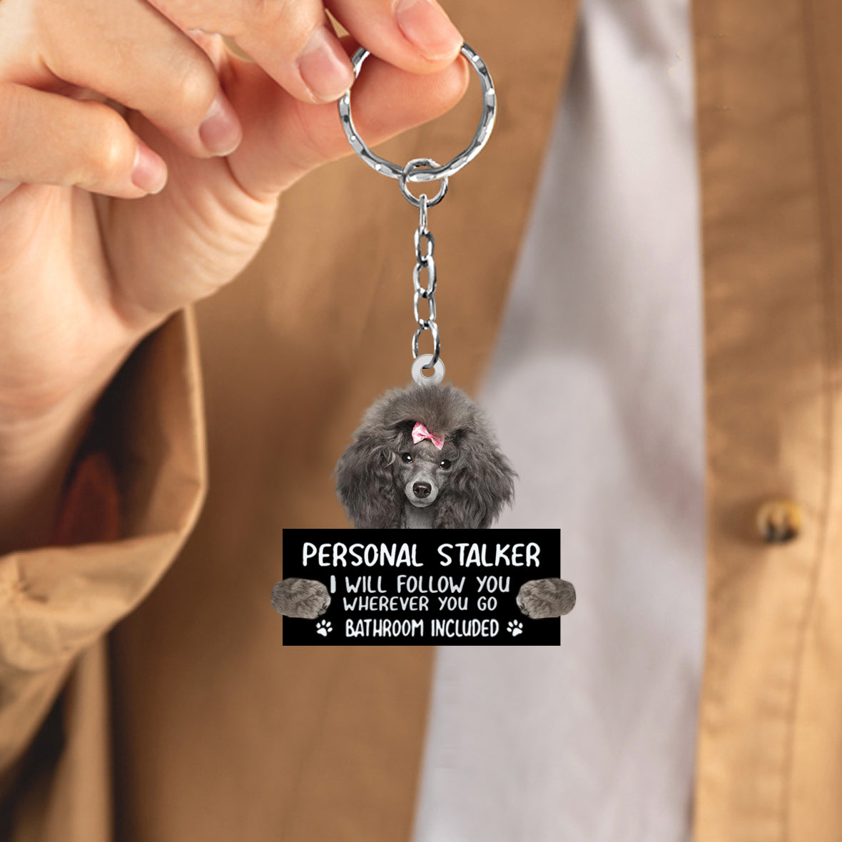 Poodle03 Personal Stalker Acrylic Keychain