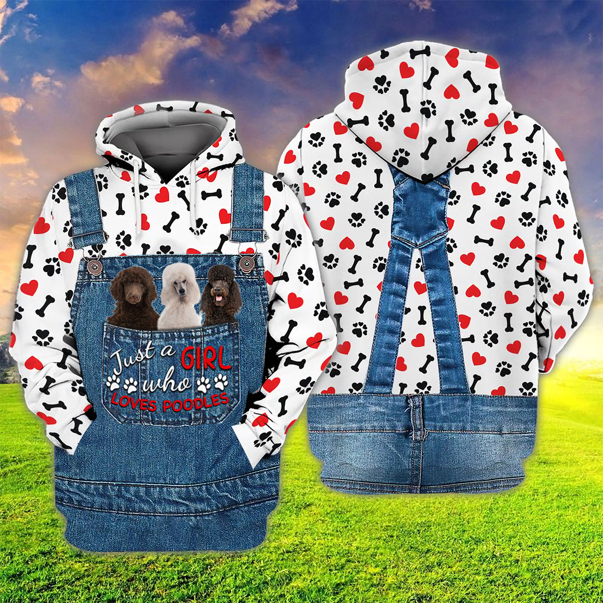 Just A Girl Who Loves Poodle1 Hoodie For Dog Lovers