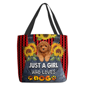 Poodle 3-Just A Girl Who Loves Dog Tote Bag