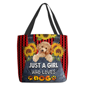 Poodle  2-Just A Girl Who Loves Dog Tote Bag