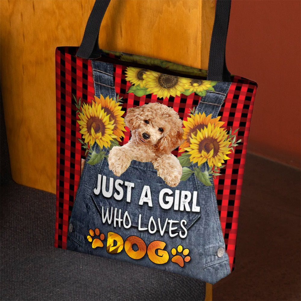 Poodle  2-Just A Girl Who Loves Dog Tote Bag