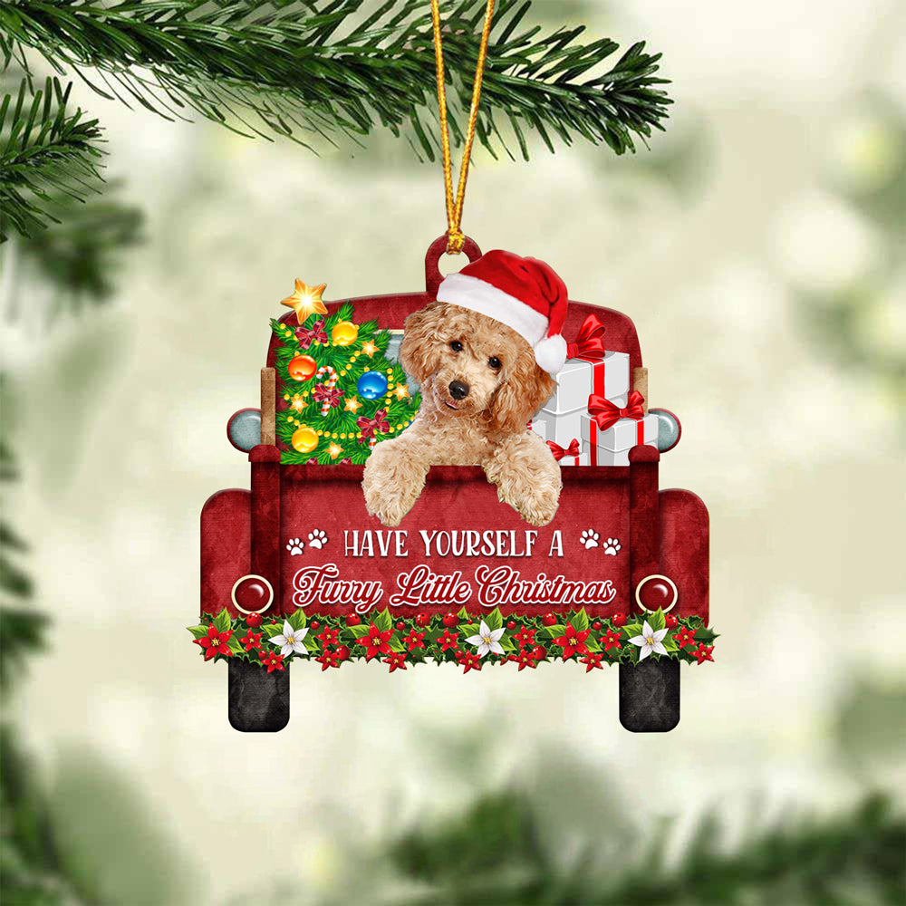 Poodle 2 Have Yourself A Furry Little Christmas Ornament