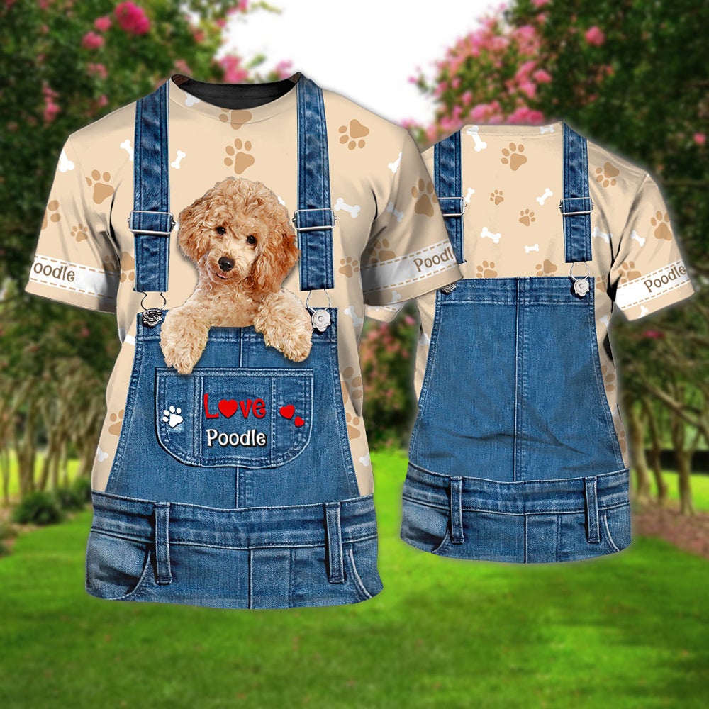 Love Poodle 2 Cute Unisex T-shirt