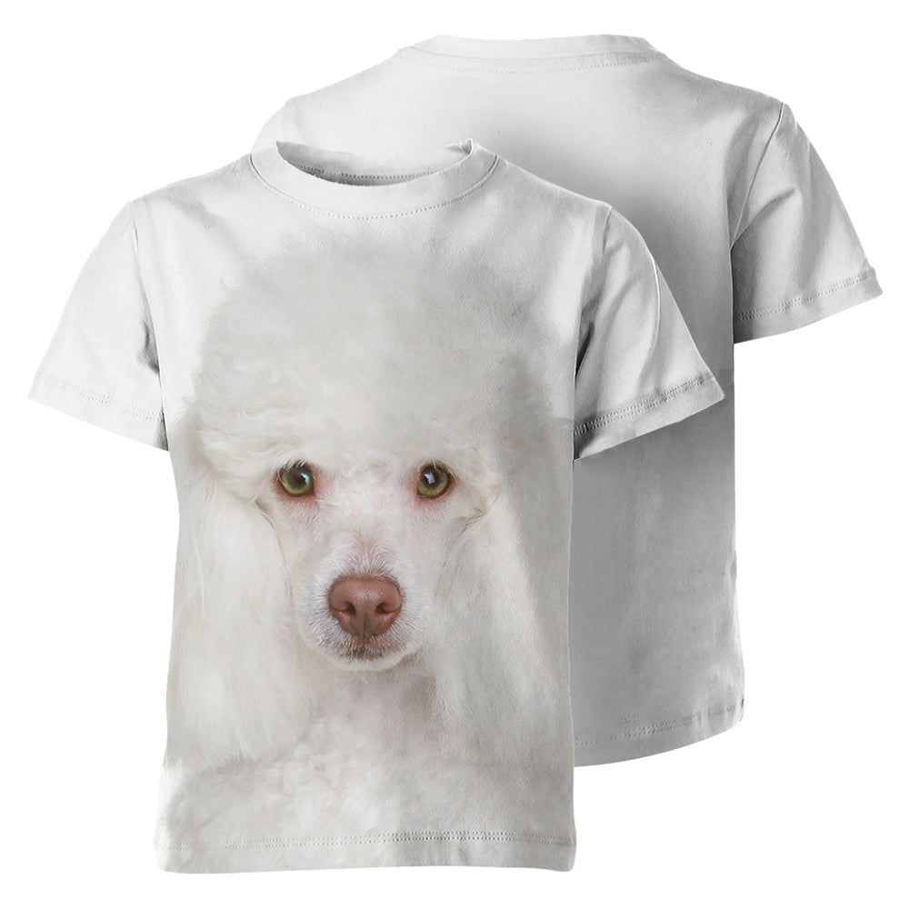 Poodle White 3D Graphic Unisex T-shirt