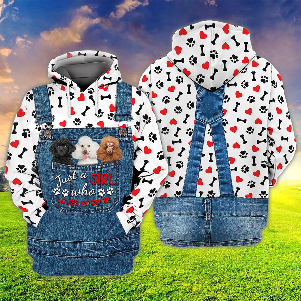 Just A Girl Who Loves Poodle Hoodie For Dog Lovers