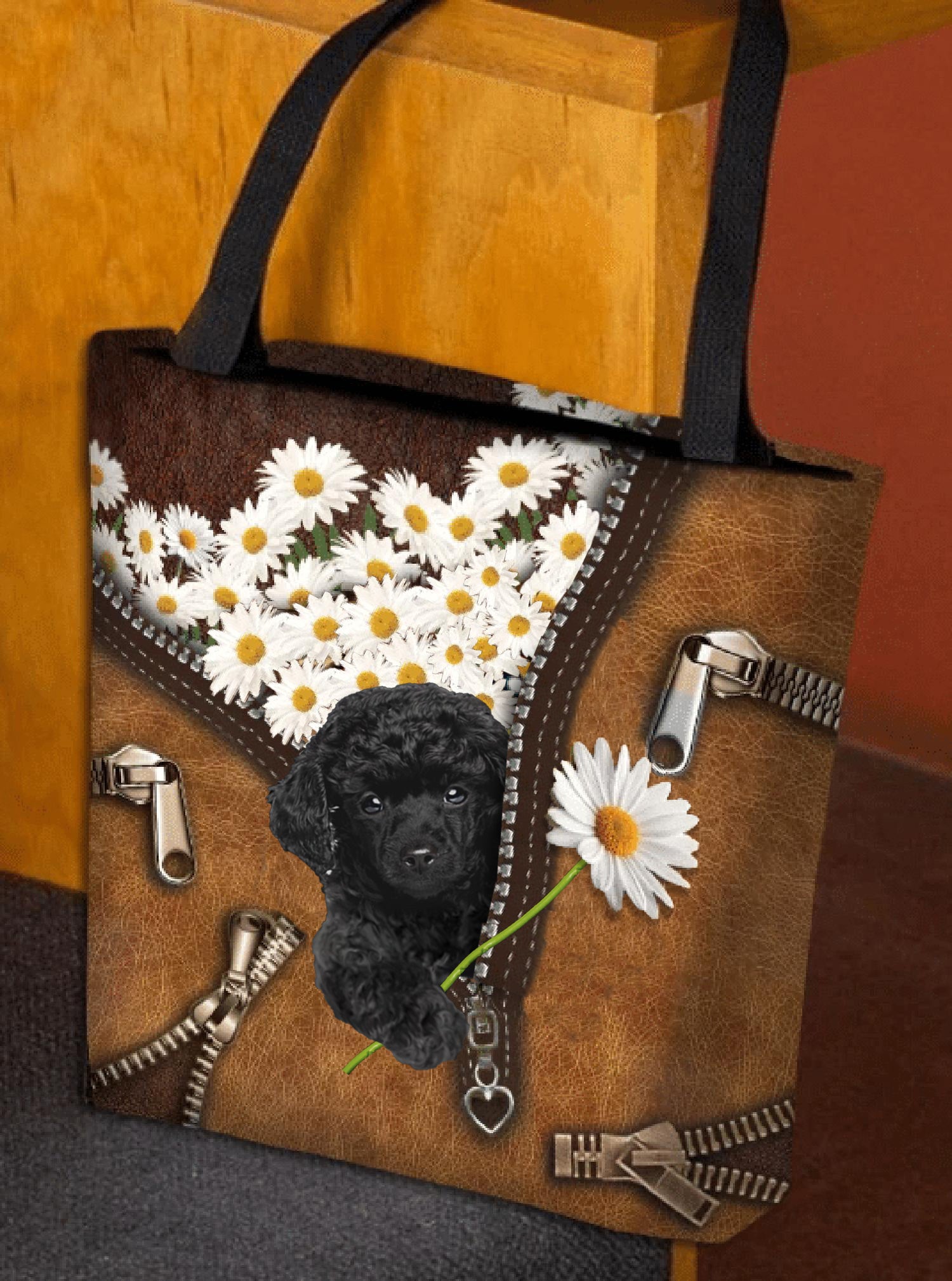 Poodle Daisy Women Tote Bag