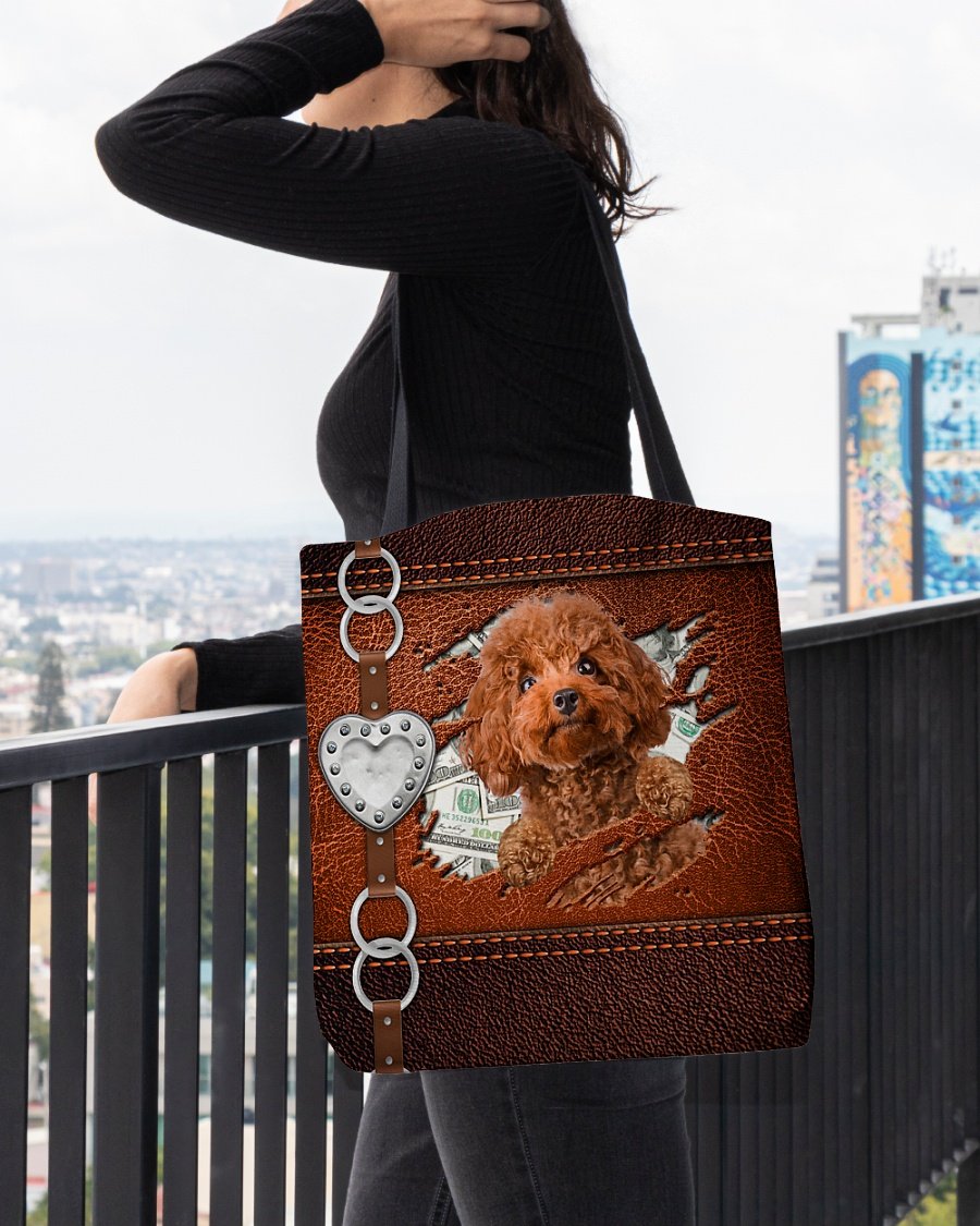 Poodle Stylish Cloth Tote Bag