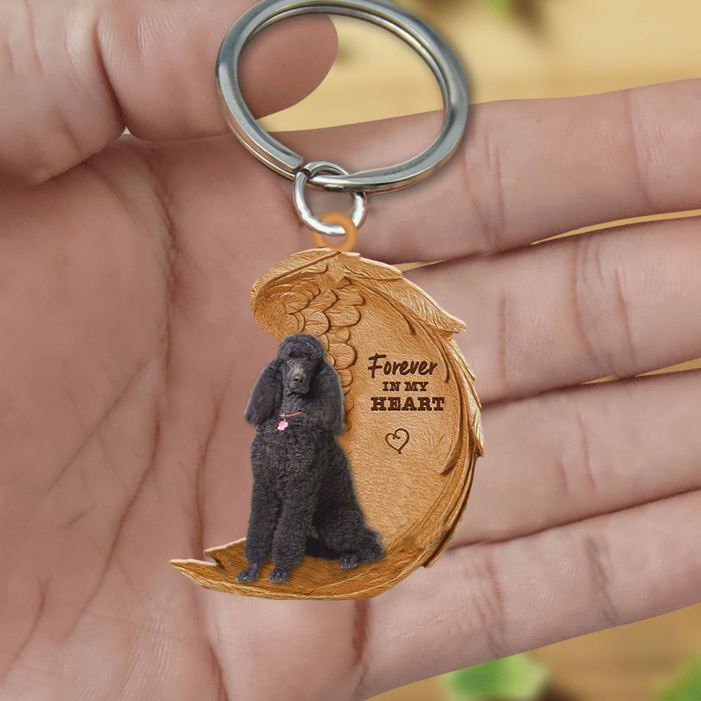 Poodle  In My Heart Flat Acrylic Keychain