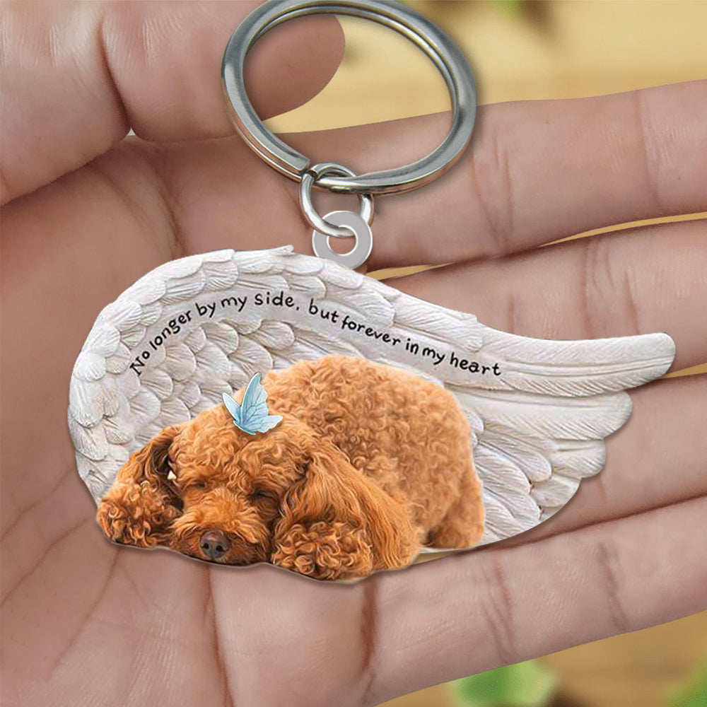 Poodle Sleeping Angel - Forever In My Heart Acrylic Keychain