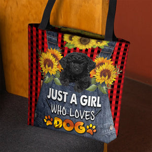 Poodle 4-Just A Girl Who Loves Dog Tote Bag